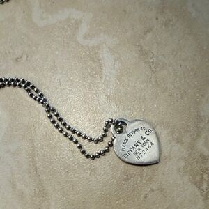Long Tiffany & Co. Silver Heart Necklace